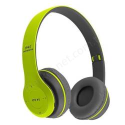 P47 Bluetooth Mp3 Radyo Kablosuz Kulaklık Yeşil resim1