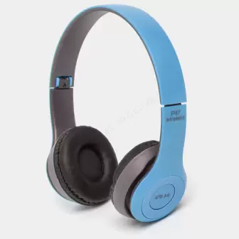 P74 Bluetooth Mp3 Radyo Kablosuz Kulaklık Mavi resim 1
