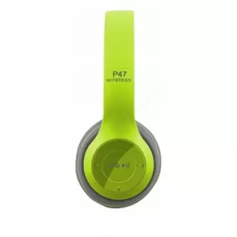 P74 Bluetooth Mp3 Radyo Kablosuz Kulaklık Yeşil resim 4
