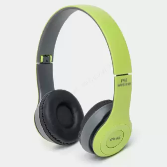 P74 Bluetooth Mp3 Radyo Kablosuz Kulaklık Yeşil resim 1