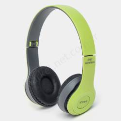 P47 Bluetooth Mp3 Radyo Kablosuz Kulaklık Yeşil resim4